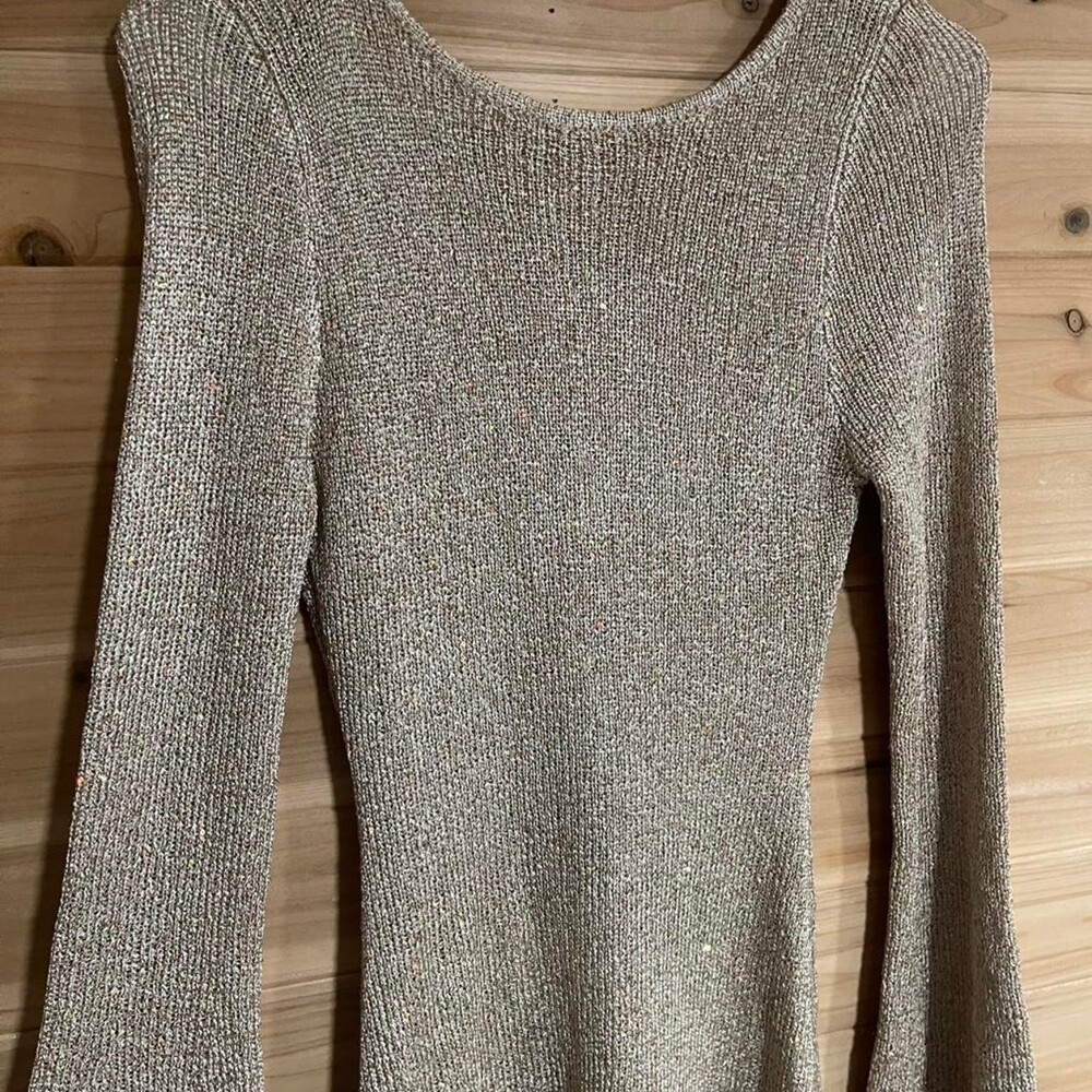 Tan Sequin Midi Dress With 4946